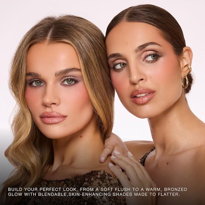 Jouer Prêt-à-Porter Blush & Bronzer Palette - 2 Luminous Blushes + 1 Matte Bronzer, Travel-Friendly with Mirror, Talc-Free Formula, 0.42oz