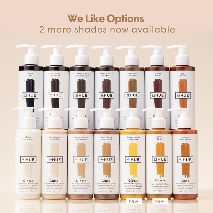 dpHUE Gloss+, Medium Brown - 6.5 oz (8-12 Applications) - Semi-Permanent Hair Color & Conditioner - Lasts Up to Eight Washes - Paraben, SLS & SLES Sulfate Free - Vegan, Leaping Bunny Certified
