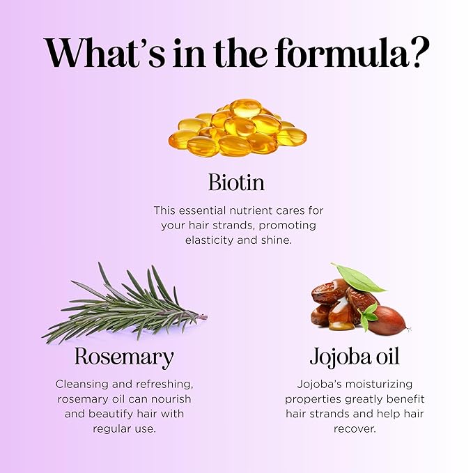 Advanced Biotin Shampoo with Rosemary Oil - Volumizing Shampoo for Thinning Hair for Women & Men with Black Castor Caffeine & B Vitamins - Paraben Silicone and Sulfate Free Vegan Formula (16 Fl Oz)