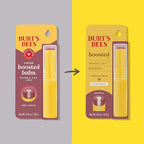 Burt’s Bees Stocking Stuffers Tinted Boosted Balm, Misty Mauve, Hydrating Tinted Lip Balm, 24 Hour Lip Moisturizer with Responsibly Sourced Beeswax, 100% Natural Origin, 1 Count, 0.16oz