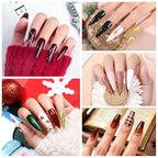 COSCELIA 40pcs Gel Nail Polish Set, 35 Colors Nail Gel polish with 5 Bottles Base and Top Coat White Brown Black Nude Red Orange Fall Winter Colors Nail Art Christmas Gifts for Women Girls