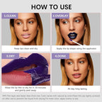 QueenDiary lip stain peel off lip gloss all day long lasting Waterproof and Transferproof lip tint - matte finish peel off lip liner (02#Playful)