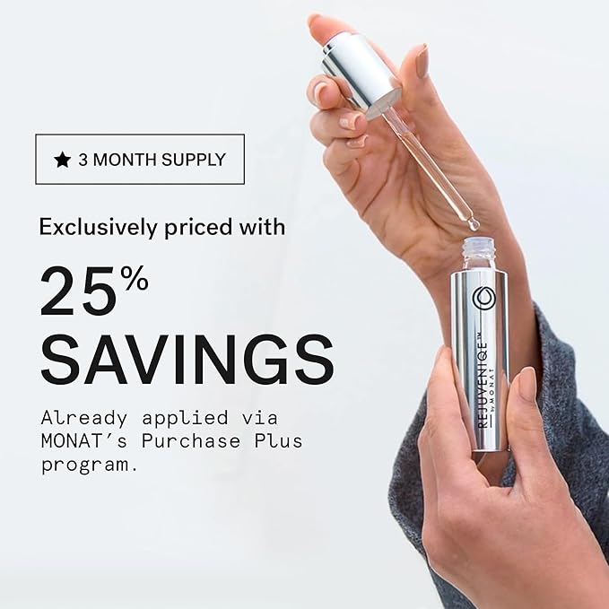 MONAT REJUVENIQE Oil – 3-Month Supply - Multipurpose Hair & Skin Treatment - 13+ Natural Plant and Essential Oils – Strengthens, Reduces Frizz Boosts Shine - Provides Intense Hydration – 90ml(3 fl oz)