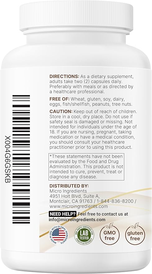 Micro Ingredients Hair Growth Vitamins for Women & Men, 240 Capsules | 14-in-1 Formula with Biotin, Collagen, Keratin, Saw Palmetto & More | Thicker, Fuller, Nourishes Thinning & Loss Hair Support