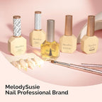 MelodySusie Top Coat No Wipe Glossy Long Lasting Shine Finish Soak Off UV LED Nail Lamp Nail Polish Art Design Manicure Kit Perfect Gifts for Women Girls 1 Pcs 15ml Clear