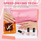 modelones Nail Polish Set, 6 Colors Natural Nude Nail Polish Bubble Bath Quick Dry Skin Tone Glitter Summer Nail Polish Kit Fingernail Polish Nail Art Salon Home Gifts For Women Girl