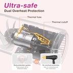 Blow Dryer with Diffuser, 1875W Fast-Drying, Foldable, Ionic Turbo Hair Dryer with Diffuser & Concentrator Nozzle, Compact, 3 Heat & 2 Speed Settings, 8FT Cord for Home Salon, White