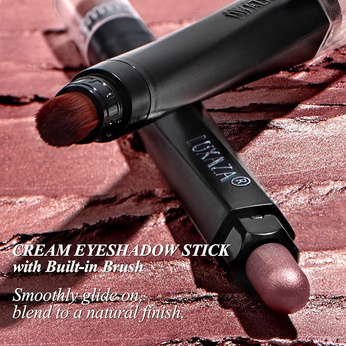 Brown Eyeshadow Stick Makeup Set 10PCS, Neutral Shimmer And Matte Cream Eye Shadow Palette, Metallic Bronze Smoky Eyeliner Brightener Crayon Pencil Kit, Ideal Gift for Women -Espresso