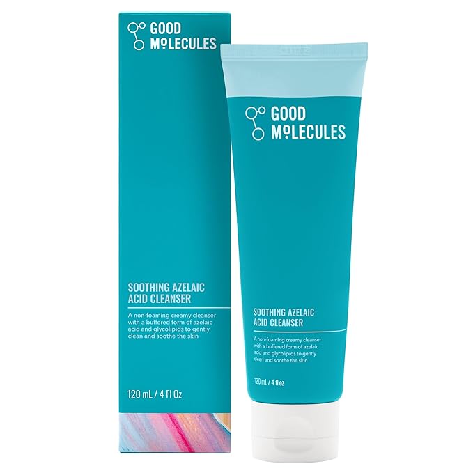 Good Molecules Soothing Azelaic Acid Cleanser – Gentle Creamy Non-Foaming Face Wash for Oily, Sensitive & Acne-Prone Skin – Vegan & Fragrance-Free 120 ml