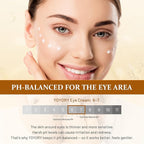 Retinol Eye Cream for Eye Bags - Rapid Under Dark Circles,Wrinkles, Fine Lines, Puffiness | Hydrating Anti-Aging Moisturizer Skin Care, Christmas gifts for Women and men 0.67 fl oz (Gold)