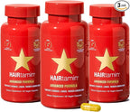 HAIRtamin Advanced Formula Hair Growth Supplement for Women & Men, Supports Stronger, Longer, Visibly Thicker Hair, With 5000 mcg Biotin, Vitamins & Antioxidants, 100% Vegan – 3 Month Supply