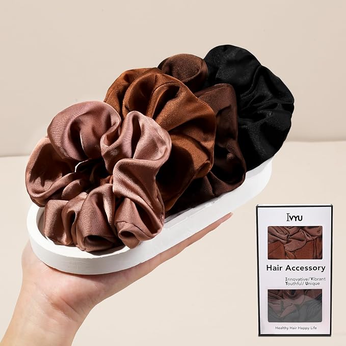 Hair Scrunchies for Women - Hair Ties No Damage Both for Thick Hair or Thin Hair Curl Hair No Crease Scrunchies Ponytail Holder No Hurt Your Hair