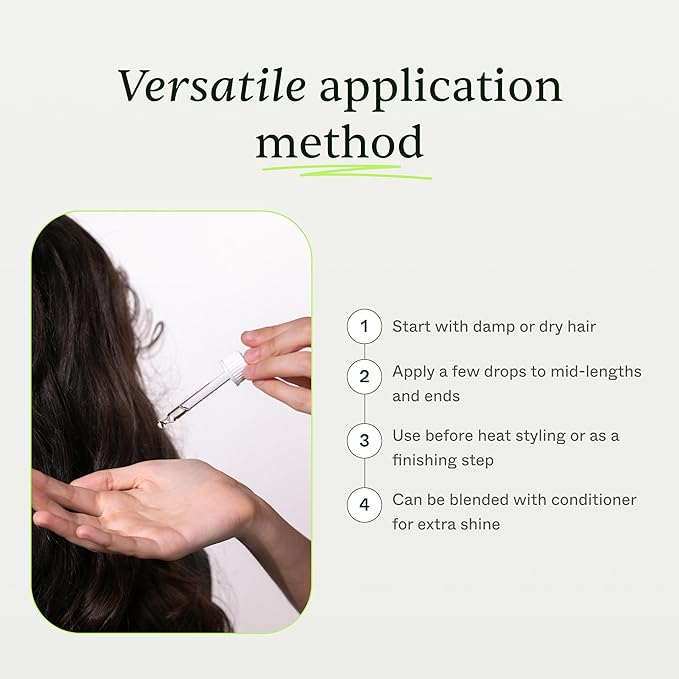 Scandinavian Biolabs Protection Oil | Enhances Shine, Heat Protection, Frizz Control, Deep Moisture, Smooths Split Ends, Silicone-Free, Fragrance-Free, 30 mL/ 1 Oz