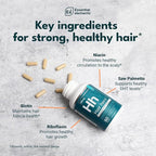 Essential Elements® Hair Hero™ - Hair Vitamins for Men - Broad-Spectrum Support with 5000 mcg Biotin - 60 Count - 30 Servings