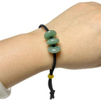 Elastic Hair Tie for Women Real Gemstone beads Ponytail Holders Hair Accessories hair elastic tie for Women Men (Green Aventurine)