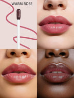 Lip Stain Peel Off Lip Liner Stain with Tweezer, Long Lasting Matte Lip Tint Tattoo, Highly Pigmented Color Lip Makeup, Waterproof Lipstick, Transfer-proof Lipstain for Women, Warm Rose