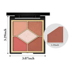 Boobeen 5-Color Eyeshadow Palette, Brown Neutral Tones with Matte Shimmer Glitter Finishes, Long-Lasting Everyday Makeup Palette，Blendable & Pigmented,Travel-Friendly