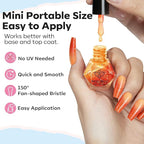 modelones Nail Polish Set 6 Colors, Fall Winter Brown Nude Silver Glitter Nail Polish Skin Tone Collection Quick Dry Mini Manicure DIY Nail Art Salon Home Gifts For Women Girl