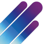 Nail Files - Mont Bleu Gift Set of 3 Crystal Nail Files in Pouch - Rainbow Colors - Genuine Czech Tempered Glass - Handmade Gifts for her - Best Glass Nail Files Kit for Natural Nails