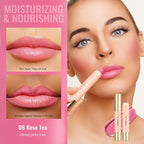 Oulac Light Pink Lipstick - Moisturizing Lipstick Tinted Lip Balm for Dry Lips, Hydrating Lip Crayon & Blush - Lip Colour and Cheeks Makeup | 2.48g, Rose Tea (06)