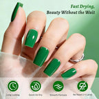 18ml Dark Green Nail Polish Large Volume Quick Dry Nail Polish, Long Lasting Shine, Fingernail Toenail Nail Art DIY Home Travel Nail Art Gift