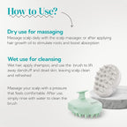 HEETA Scalp Massager 2 Pack for Hair Growth, Soft Silicone Bristles to Remove Dandruff and Relieve Itching, Scalp Scrubber for Hair Care Relax Scalp, Shampoo Brush for Wet Dry Hair, Beige & Green