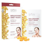 Retinol & Vitamin E Sheet Face Mask - Repairs Skin, Diminishes Fine Lines & Wrinkles, Anti-Aging - Dermatologist Tested Korean Skincare - Clean Beauty, Cruelty-Free - 5 Masks