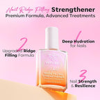 modelones Nail Strengthener and Growth Pearl Pink Nail Polish Nail Repair for Damaged Nails Hardener Extra Strong and Growth Nail Care Gifts for Women 15ml
