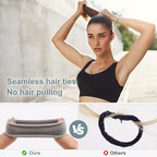 100 Pcs Thick Seamless Hair Ties, Ponytail Holders Hair Accessories No Damage for Thick Hair Christmas Gift(Cool Colors)
