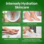 Pumice Valley 2 Pack Foot Cream for Dry Cracked Feet and Heels - Natural Moisturizer, Corn, Calluses Treatment - Skin, Body Lotion, Panthenol, Tea Tree Oil, Menthol 1.7 Oz