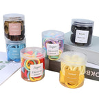 Pink Hair Ties - 100 Pcs Seamless Ponytail Holders - No Damage Thick Hair Bands for Women & Girls