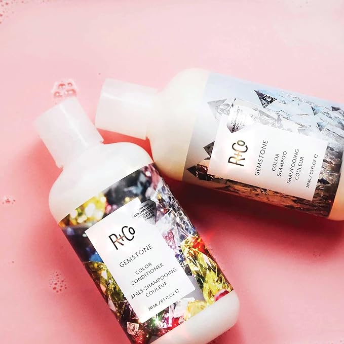 R+Co Gemstone Color Protection Shampoo + Conditioner Travel Set| Protects Color, Repairs & Nourishes | Vegan + Cruelty Free | 2oz (Pack of 2)