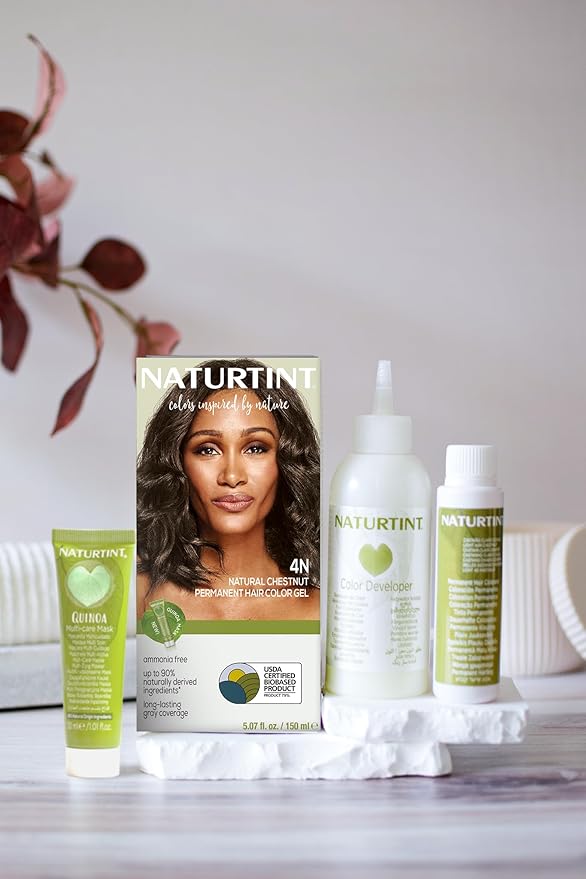 Naturtint 4N Natural Chestnut Permanent Hair Color (Pack of 1), Ammonia Free, Vegan, Cruelty Free, up to 100% Gray Coverage, Long Lasting Results (Packaging may vary)