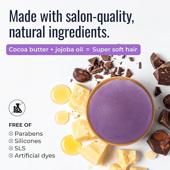 Oasis Conditioner Bar, Vegan Solid Hair Conditioner for Gray & Frizzy Hair, with Plumeria, Jasmine, Sandalwood, Coconut, Mandarin, Zero Waste, Travel-Friendly