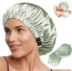 2Pcs Hair Bonnets For Sleeping Satin Bonnet Silk Bonnets For Women Silky Night Caps Womens Curly Hair Sleep Cap