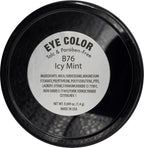 Icy Mint Shimmering Olive Green Gold Pressed Powder Single Vegan Eyeshadow; Talc, Paraben & Cruelty Free