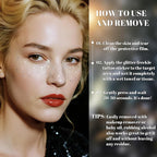 24pcs Glitter Freckles Face Tattoo - Silver Face Sparkle Freckles Temporary Tattoos for Women Girls, Waterproof & Long Lasting Freckles Makeup Patches for Party, Concerts, Daily Accessories