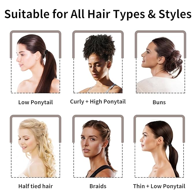 Hair Ties, 100 Pack Nylon Elastic Bands for Women, Seamless Damage-Free Ponytail Holders, Thick Hair Accessories. (brown)