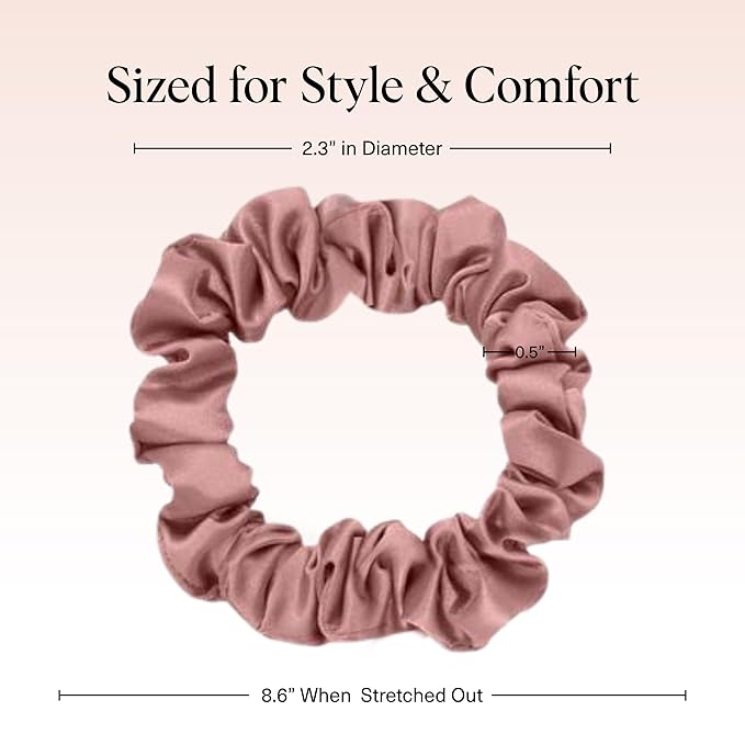 Kitsch Satin Scrunchies for Women - No Crease Hair Ties for Girls | Scrunchies For All Hair Types and Textures, Perfect for Day or Night | Ideal Gifts for Women - 6 Pcs, Terracotta
