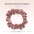 Kitsch Satin Scrunchies for Women - No Crease Hair Ties for Girls | Scrunchies For All Hair Types and Textures, Perfect for Day or Night | Ideal Gifts for Women - 6 Pcs, Terracotta