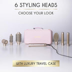 ELLA BELLA® 6 in 1 Professional Hot Air Styler • Powerful Hair Dryer & Straightener Set • Styling Without Heat Damage • Fast Drying Curling Volumizing Straightening • Includes Protective Travel Case