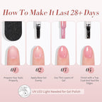 Born Pretty Jelly Gel Nail Polish, Sheer Gel Nail Polish, Milky Pink Nude Crystal Transparent Gel Polish Gel Manicure DIY Salon Nail Art Gifts Women Girls 7ML 6PCS