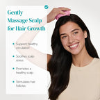 HEETA Scalp Massager 2 Pack for Hair Growth, Soft Silicone Bristles to Remove Dandruff and Relieve Itching, Scalp Scrubber for Hair Care, Shampoo Brush for Wet Dry, Pink & Green