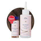 eSalon Permanent Hair Color & Dye Kit - Medium Brown - Personal Colorist for Up To 100% Gray Coverage, All Hair Types - Professional-Grade Ammonia-Free Hair Dye