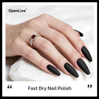 16.5ml Black Nail Polish Large Volume Quick Drying Nail Polish, Fast Drying and Long Lasting Color Nail Art DIY Home Manicure Gift for Women