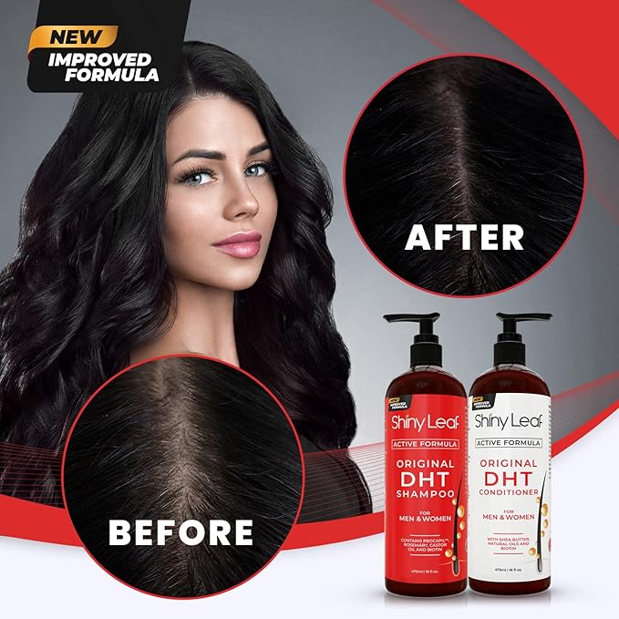 DHT Blocker & Peptide Shampoo and Conditioner Set – Anti-Hair Loss, Thickening & Growth Support – Sulfate-Free Daily Hair Care for Men & Women