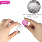 200PCS 5 Gram Sample Containers, 5ml Empty Jars with Lids, Small Cosmetic Containers, Mini Sample Jars with 16PCS Mini Spatulas for Make Up, Oils, Lotion, Powder, Paint, Jewelry, Lip Balms(Pink Lid)