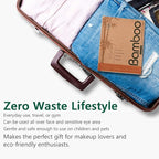 20 Packs Organic Reusable Makeup Remover Pads, Washable Bamboo Cotton Rounds for All Skin Types with Cotton Laundry Bag