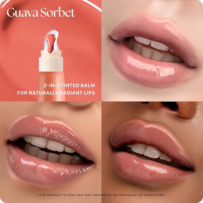 Nature Republic Honey Melting Lip Butter Balm – Moisturizing Tinted Balm with Peptides, for Sheer & Glossy, Smooth & Soft Lips, Stocking Stuffers (GUAVA SORBET)