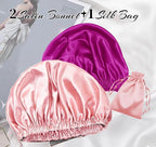 3Pcs Hair Bonnets For Sleeping Satin Bonnet For Women Silk Bonnets Womens Curly Hair Sleep Caps Silky Night Cap